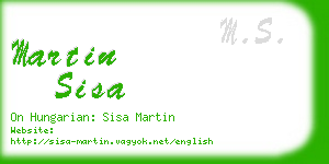 martin sisa business card